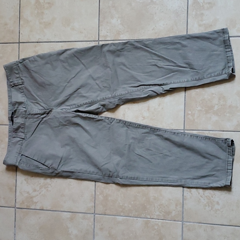 Ann Taylor Greenish Gray Capris Pants sz 2